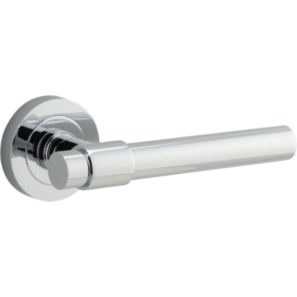 Door Lever Helsinki Round Rose Polished Chrome D52xP44mm

(Latch/Lock Sold Separately) in Polished Chrome