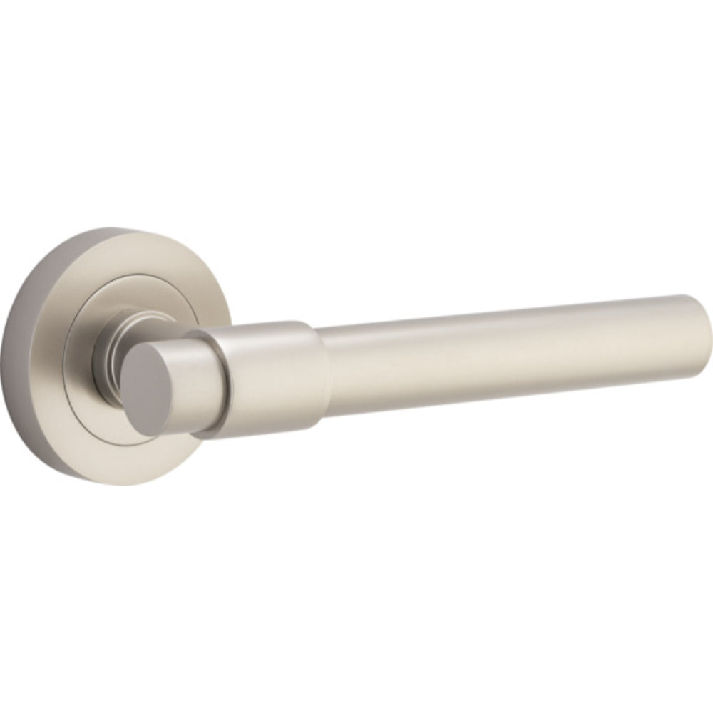 Door Lever Helsinki Round Rose Satin Nickel D52xP44mm

(Latch/Lock Sold Separately) in Satin Nickel