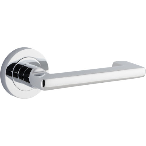 Door Lever Baltimore Return Round Rose Polished Chrome D52xP58mm

(Latch/Lock Sold Separately) - Half Set in Polished Chrome