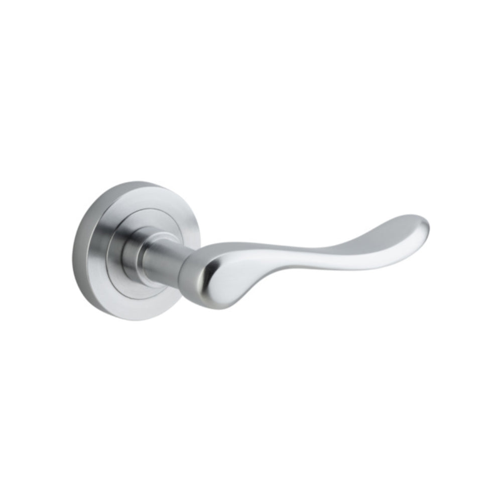 Door Lever Stirling Round Rose Brushed Chrome D52xP64mm

(Latch/Lock Sold Separately) in Brushed Chrome