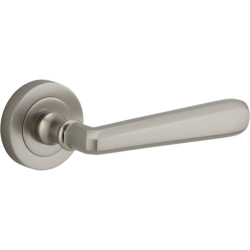 Door Lever Copenhagen Round Rose Satin Nickel D52xP61mm

(Latch/Lock Sold Separately) in Satin Nickel