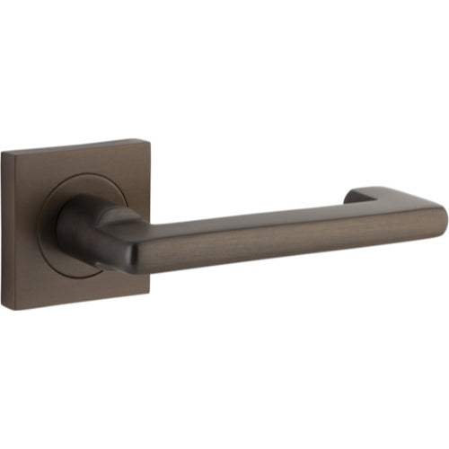 Door Lever Baltimore Return Square Rose Signature Brass H52xW52xP58mm

(Latch/Lock Sold Separately) in Signature Brass