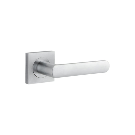 Door Lever Osaka Square Rose Brushed Chrome H52xW52xP55mm

(Latch/Lock Sold Separately) in Brushed Chrome