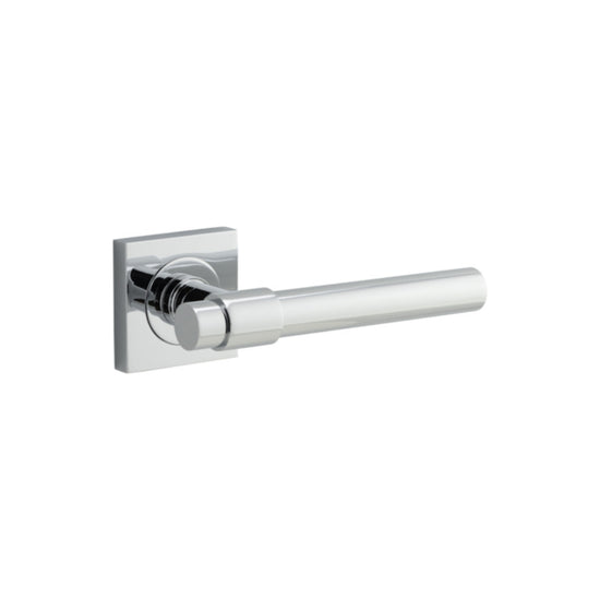 Door Lever Helsinki Square Rose Polished Chrome H52xW52xP44mm

(Latch/Lock Sold Separately) in Polished Chrome