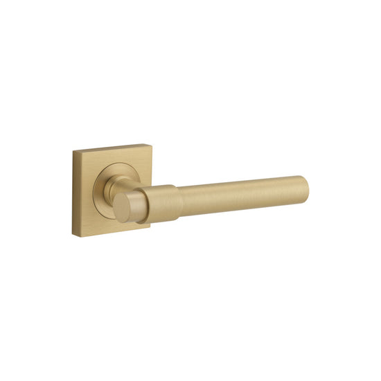 Door Lever Helsinki Square Rose Brushed Brass H52xW52xP44mm

(Latch/Lock Sold Separately) in Brushed Brass