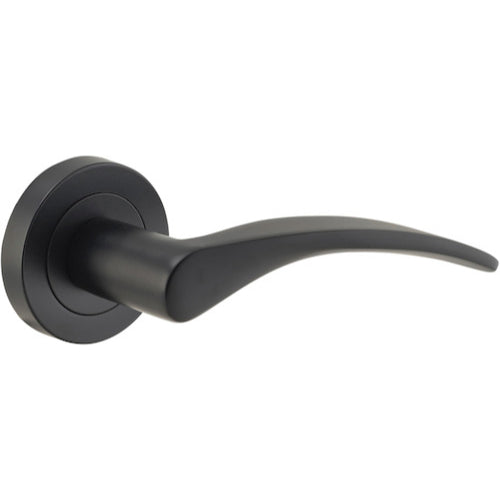 Door Lever Oxford Round Rose Pair Matt Black D52xP64mm

(Latch/Lock Sold Separately) in Matt Black