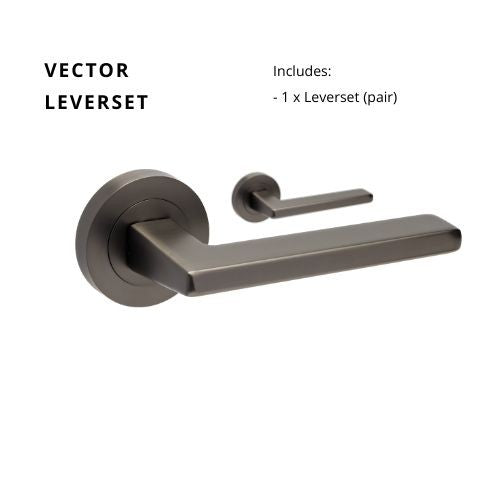 Vector Round Rose Leverset in Graphite Nickel