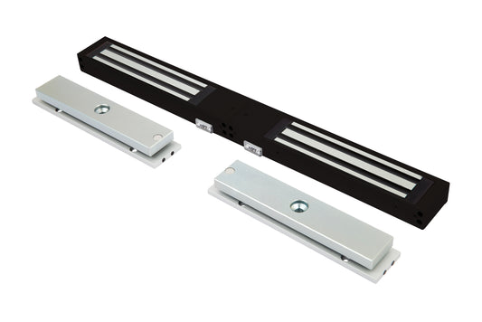 LOX 3500 SERIES SLIMLINE ELEC DBL MAG LOCK BLK MON LSS DSS LED 280KG H/FORCE FAIL SAFE( PT in Black