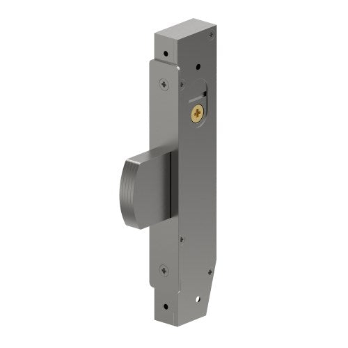 Mortice Dead Bolt Lock Case, Narrow Stile, 23mm Backset, 22mm Bolt, includes 2 Escutheons and 2 Cams - Cylinders supplied seperately. in Satin Stainless