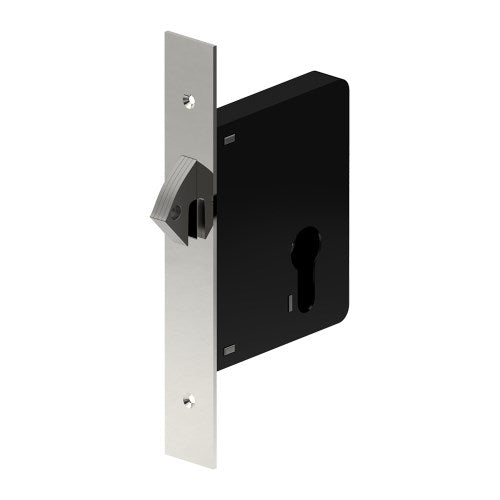 Euro Sliding Door Lock Dead Lock - 60mm Backset in Polished Stainless