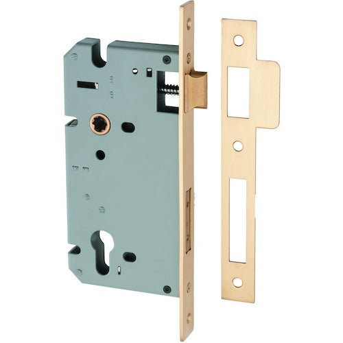 Mortice Lock Euro Brushed Brass CTC85mm Backset 60mm in Brushed Brass