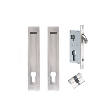 Narrow Backset Verve Lock Kit, 200 x 37mm in Satin Stainless