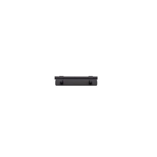 Cabinet Pull Helsinki Matt Black L141xP39mm BD11mm CTC96mm With Backplate W141xH24mm T3mm in Matt Black