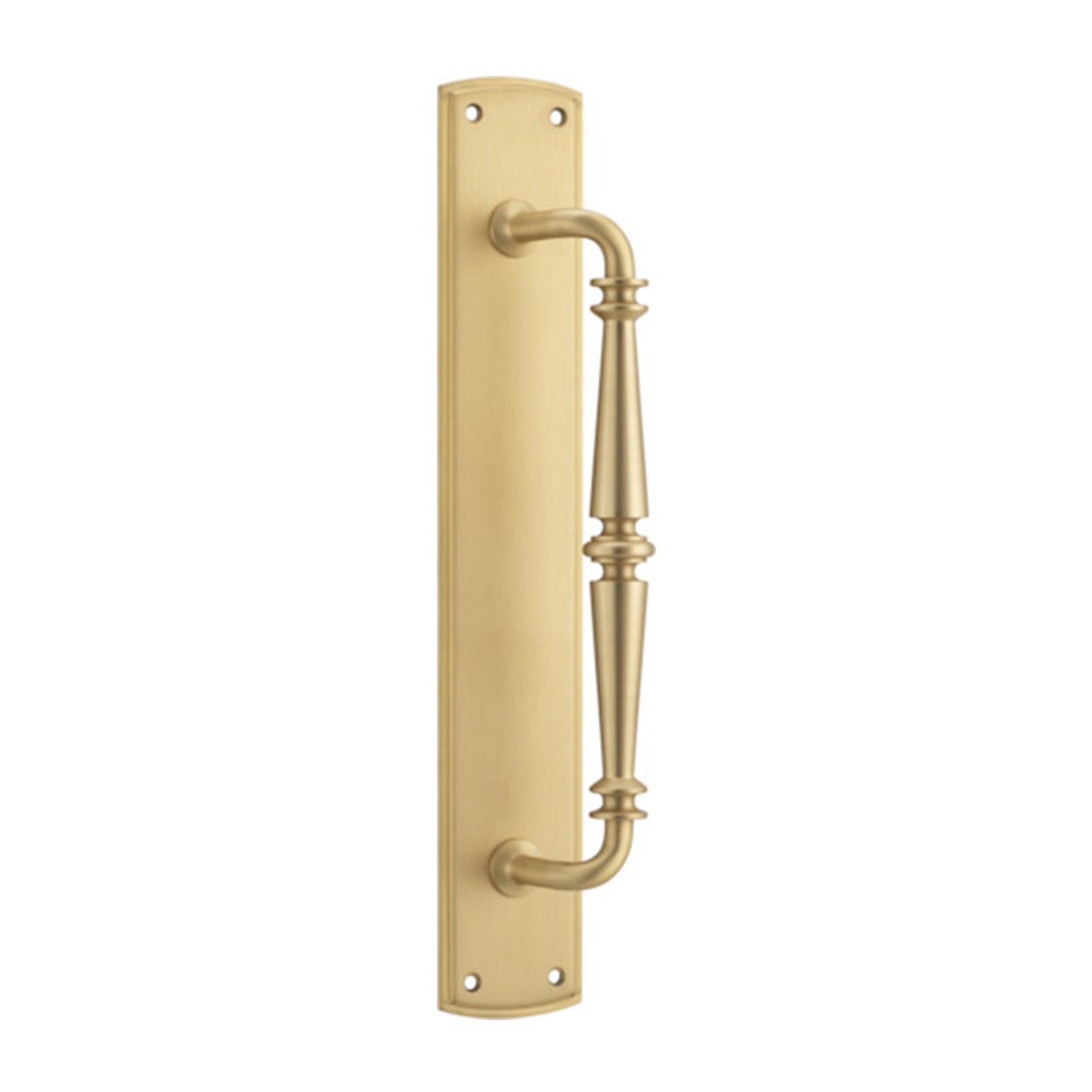 Pull Handle Sarlat Backplate Brushed Brass H382xW68xP72mm in Brushed Brass