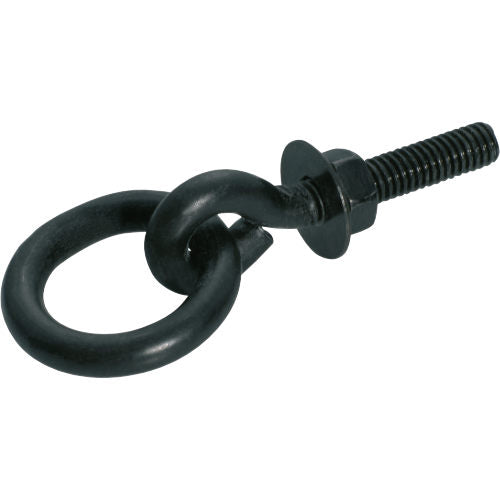 Cabinet Pull Handle Iron Bolt Ring Pull Matt Black D38mm in Matt Black