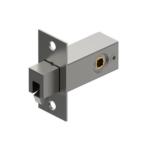 Tubular Sliding Door Latch with Locating Pin, 36mm Backset in Satin Chrome