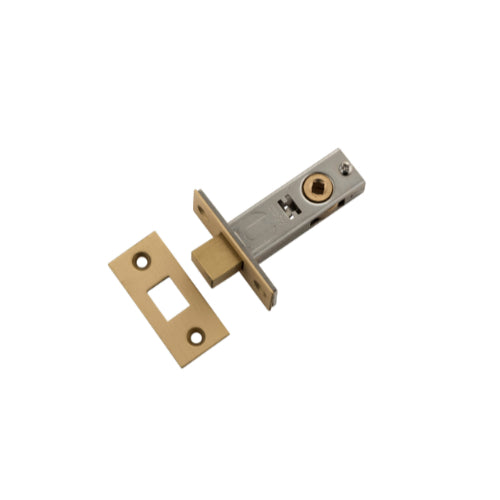 Privacy Bolt Satin Brass Backset 45mm in Satin Brass