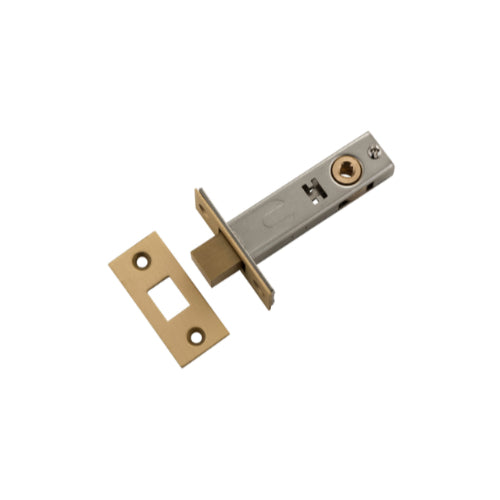 Privacy Bolt Satin Brass Backset 60mm in Satin Brass