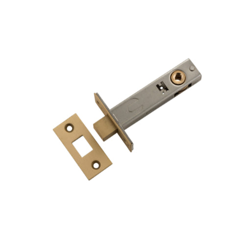 Privacy Bolt Satin Brass Backset 70mm in Satin Brass