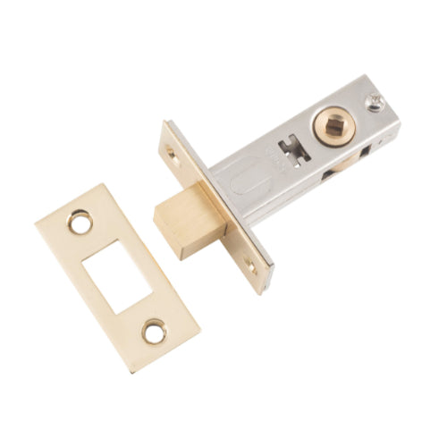 Privacy Bolt Polished Brass Backset 45mm in Polished Brass