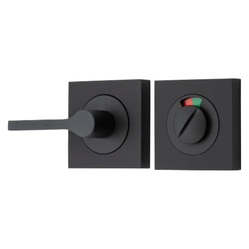 Privacy Turn Accessibility With Indicator Square Matt Black H52xW52xP31mm in Matt Black