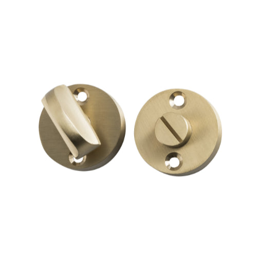 Privacy Turn Round Satin Brass D35mm in Satin Brass