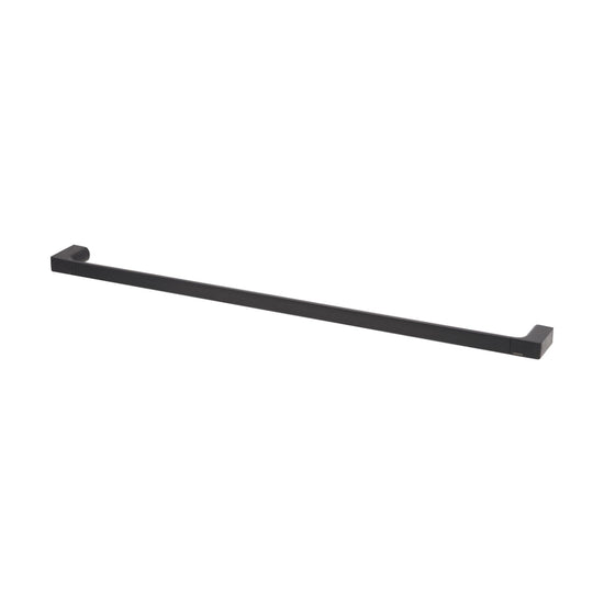 Rubie Single Towel Rail - 800mm in Matt Black