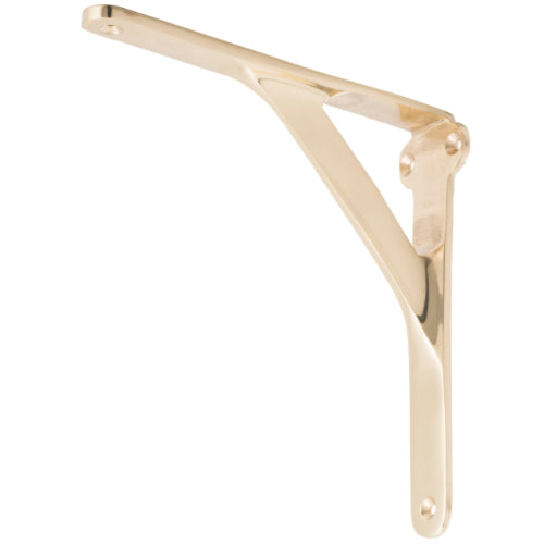 Shelf Bracket Medium Polished Brass H150xP150mm in Polished Brass