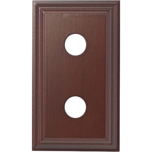 Switch Socket Block Classic Double Cedar H90xL155mm in Cedar Finish