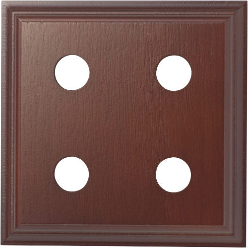 Switch Socket Block Classic Quad Cedar H155xL155mm in Cedar Finish