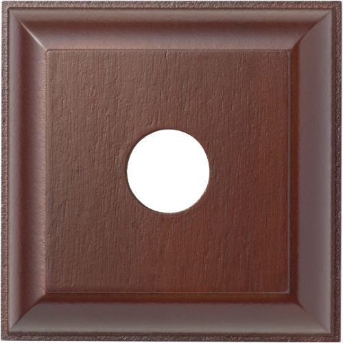 Switch Socket Block Traditional Single Cedar H90xW90mm in Cedar Finish