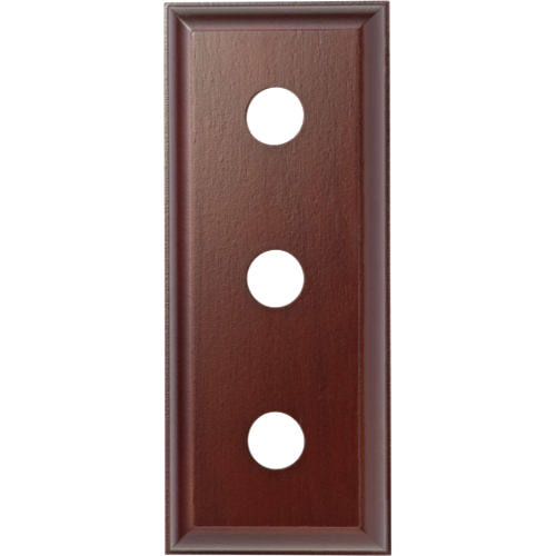 Switch Socket Block Traditional Treble Cedar H90xL225mm in Cedar Finish