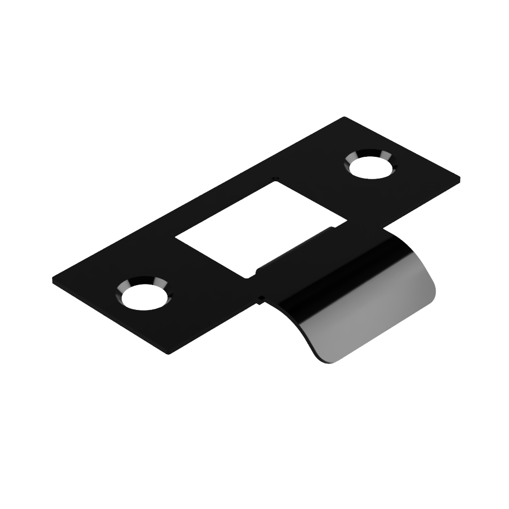 Standard Latch Strike - 20mm (46mm O/A) to suit Tubular Latch in Black Teflon