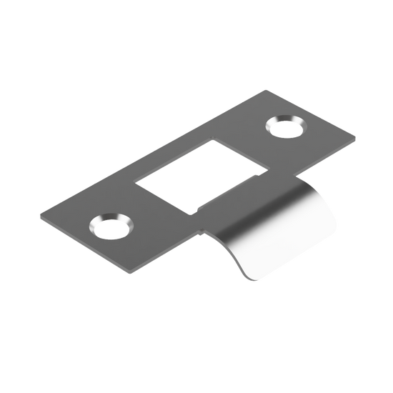 Standard Latch Strike - 20mm (46mm O/A) to suit Tubular Latch in Polished Nickel