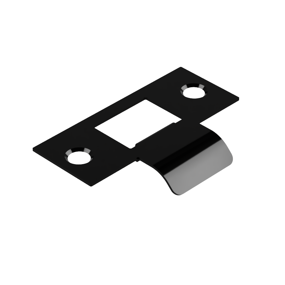 Extended Latch Strike - 25mm (51mm O/A) to suit Tubular Latch in Black Teflon