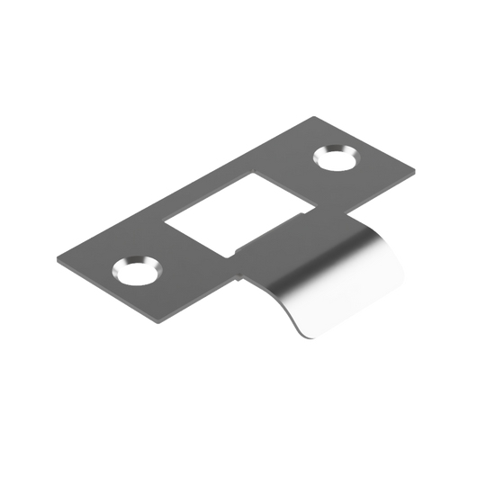 Extended Latch Strike - 25mm (51mm O/A) to suit Tubular Latch in Polished Nickel