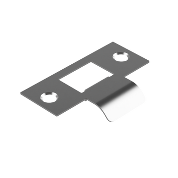 Extended Latch Strike - 25mm (51mm O/A) to suit Tubular Latch in Satin Chrome