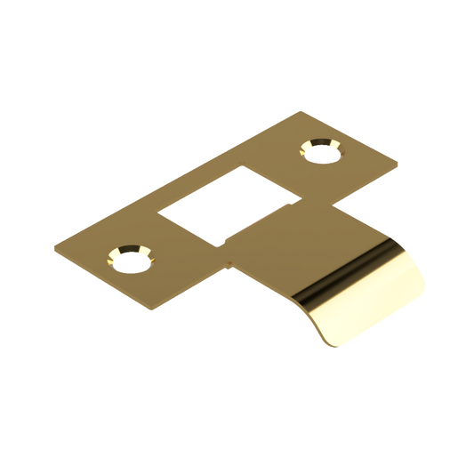 Extended Latch Strike - 30mm (56mm O/A) to suit Tubular Latch in Satin Brass Unlaquered