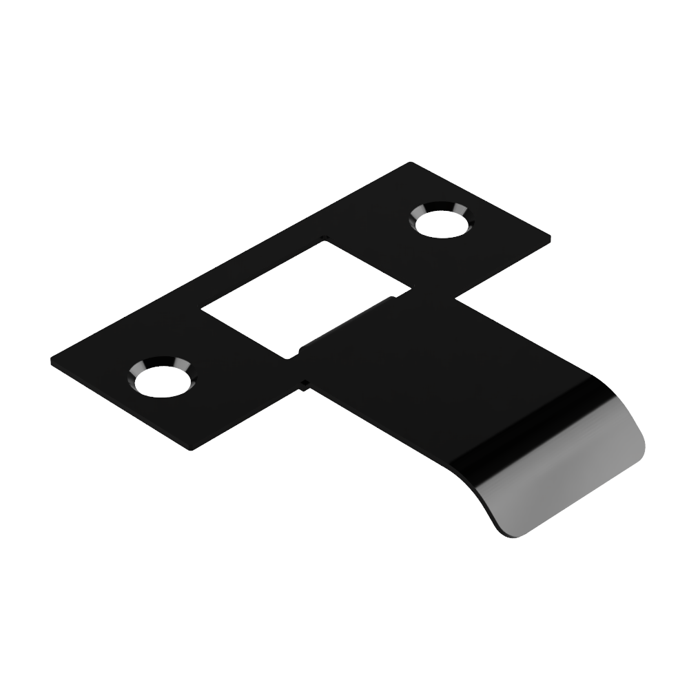 Extended Latch Strike - 40mm (66mm O/A) to suit Tubular Latch in Black Teflon