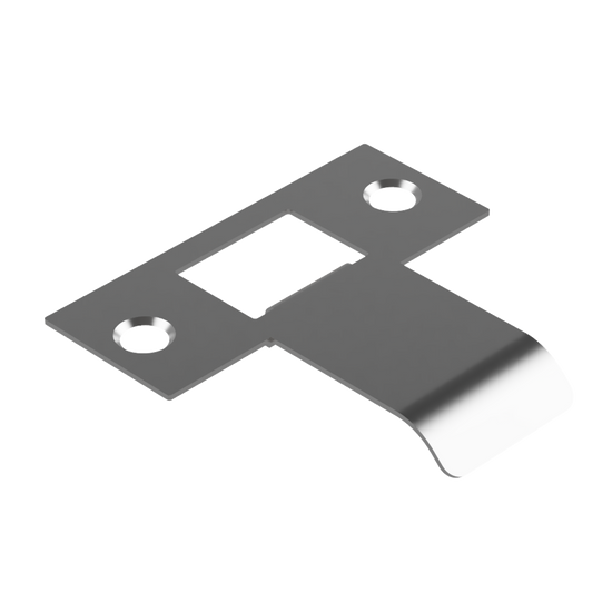 Extended Latch Strike - 40mm (66mm O/A) to suit Tubular Latch in Satin Chrome