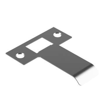 Extended Latch Strike - 60mm (86mm O/A) to suit Tubular Latch in Satin Chrome