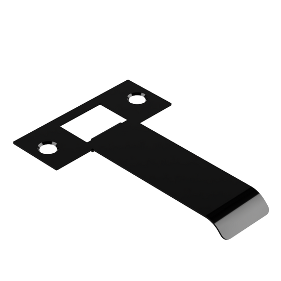 Extended Latch Strike - 80mm (106mm O/A) to suit Tubular Latch in Black Teflon