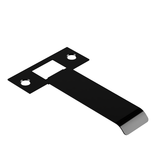 Extended Latch Strike - 90mm (116mm O/A) to suit Tubular Latch in Black Teflon