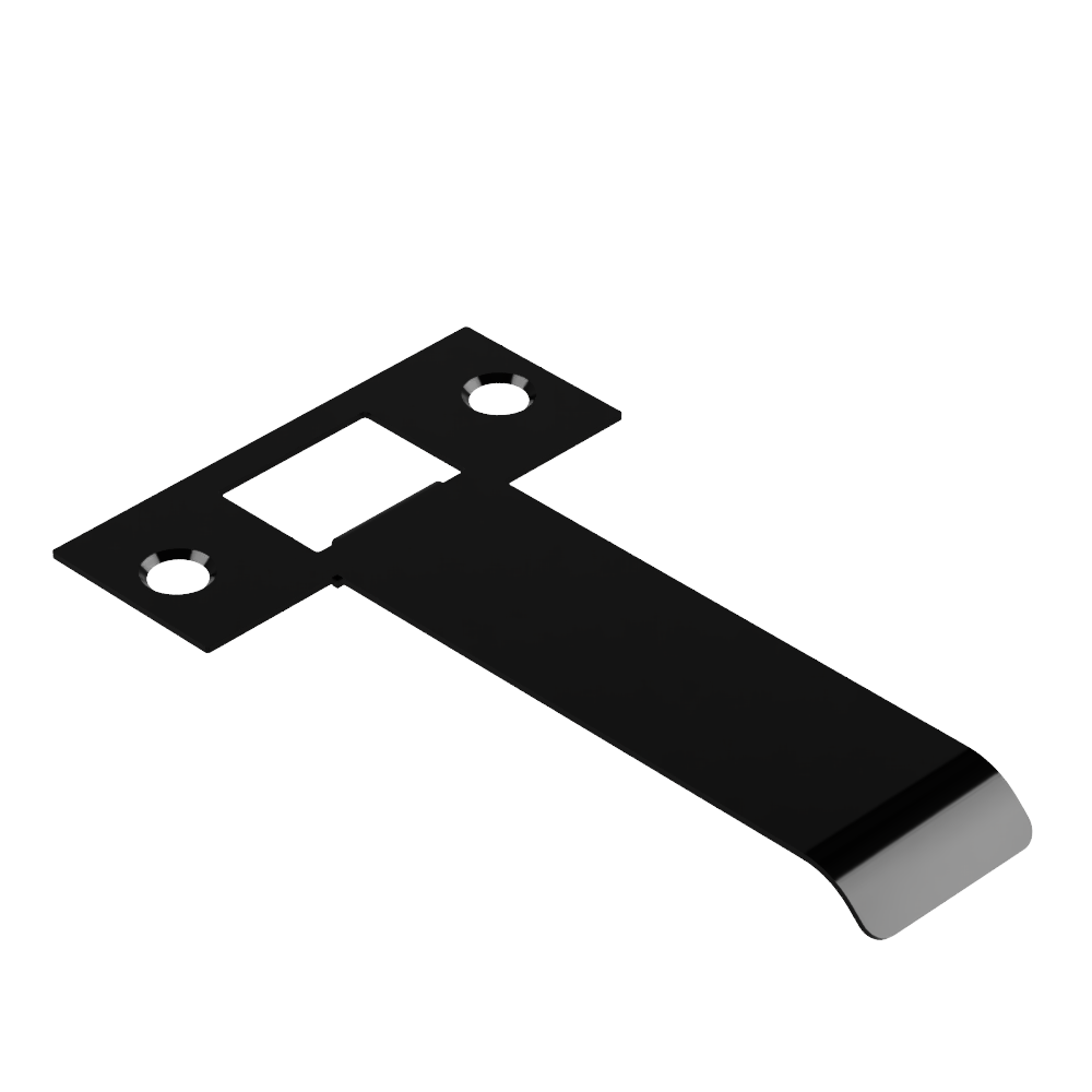 Extended Latch Strike - 90mm (116mm O/A) to suit Tubular Latch in Black Teflon