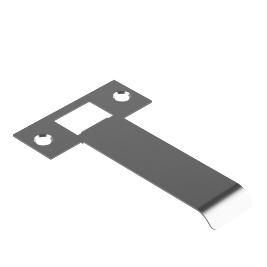 Extended Latch Strike - 90mm (116mm O/A) to suit Tubular Latch in Polished Nickel