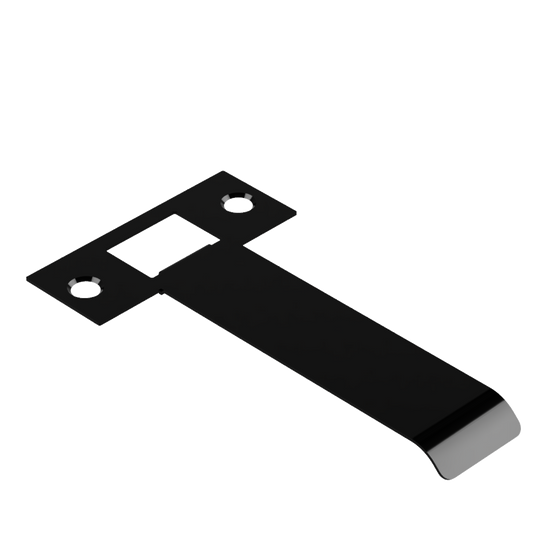 Extended Latch Strike - 100mm (126mm O/A) to suit Tubular Latch in Black Teflon