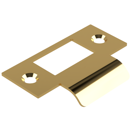 Standard T Shaped Strike - 20mm (46mm O/A) to suit AUS Mortice Locks in Polished Brass Unlacquered