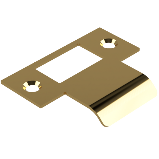 Extended T Shaped Strike - 30mm (56mm O/A) to suit AUS Mortice Locks in Polished Brass Unlacquered