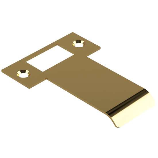 Extended T Shaped Strike - 70mm (96mm O/A) to suit AUS Mortice Locks in Polished Brass Unlacquered