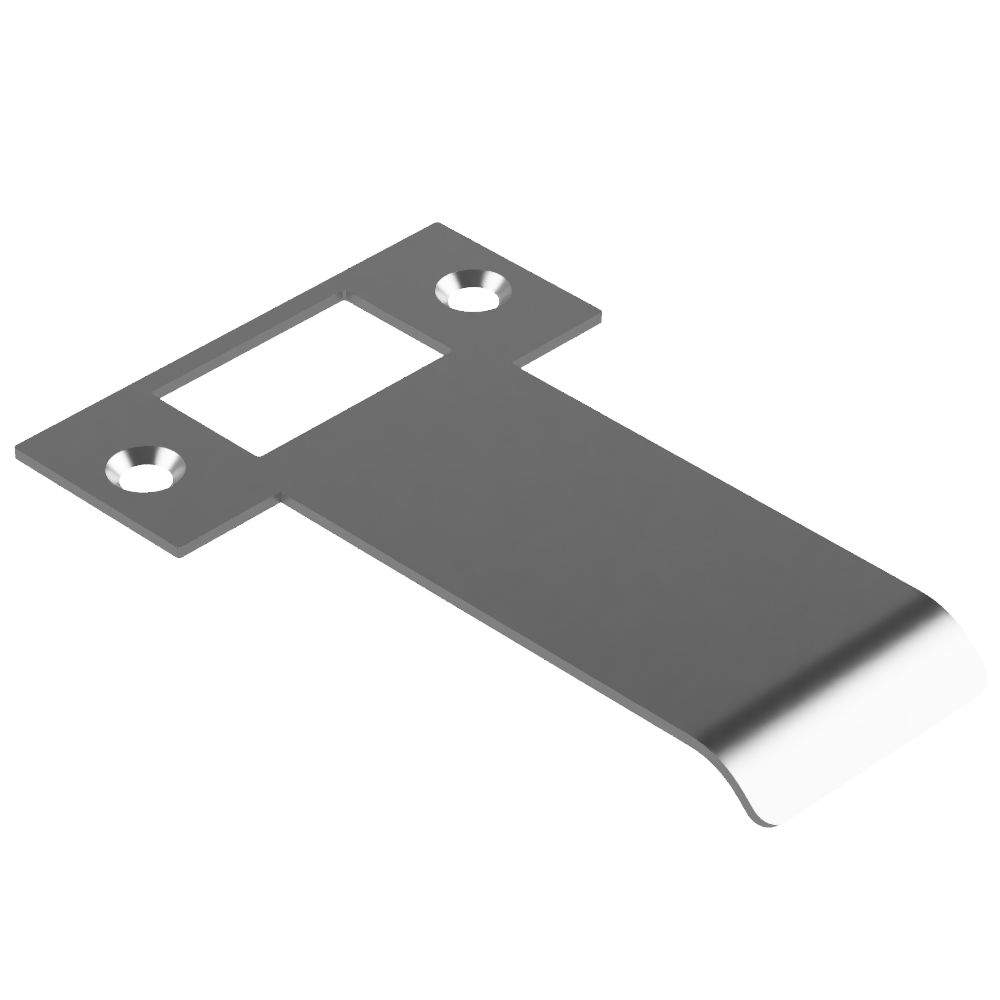 Extended T Shaped Strike - 80mm (106mm O/A) to suit AUS Mortice Locks in Satin Chrome